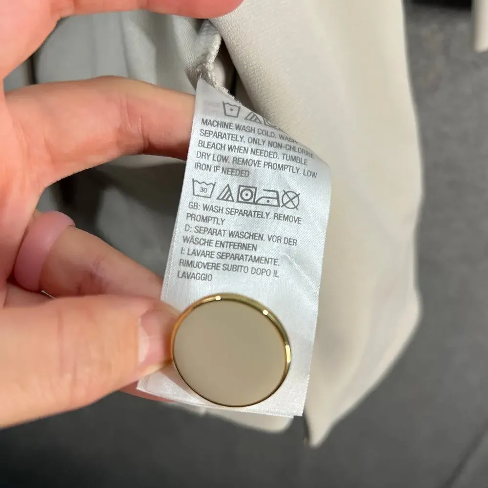 GRAVER Susan Graver LK Fusion 3/4 Slv Cutaway Hem Blazer Sandstone, Size 1X